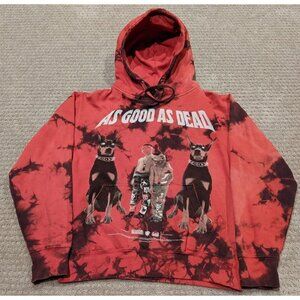 City Morgue Adult Small As Good As Dead Tour Hoodie Volume II 2 Tie Dye Red Dogs